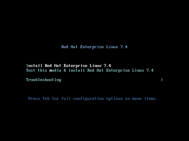 RHEL Installation Start Image