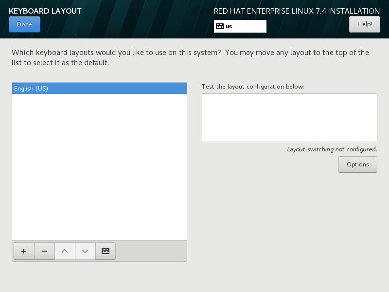 RHEL Keyboard Layout