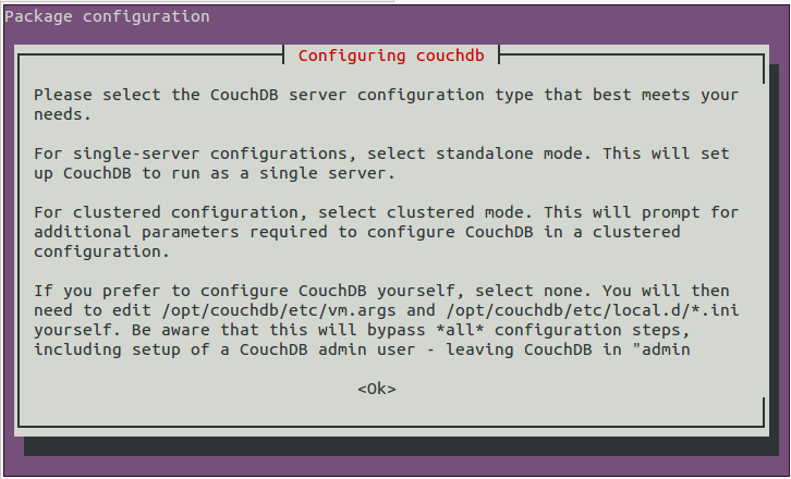 Install CouchDB with apt