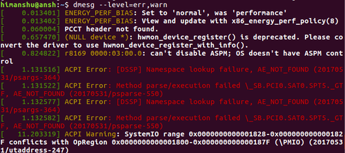 How to limit the output only to error and warnings