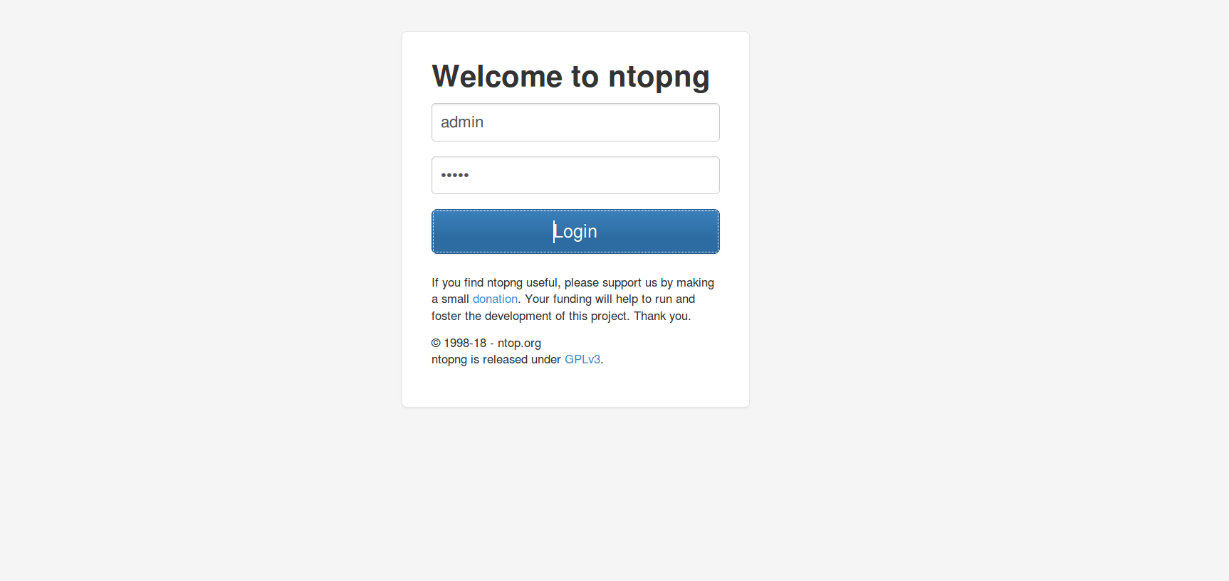 Access Ntopng