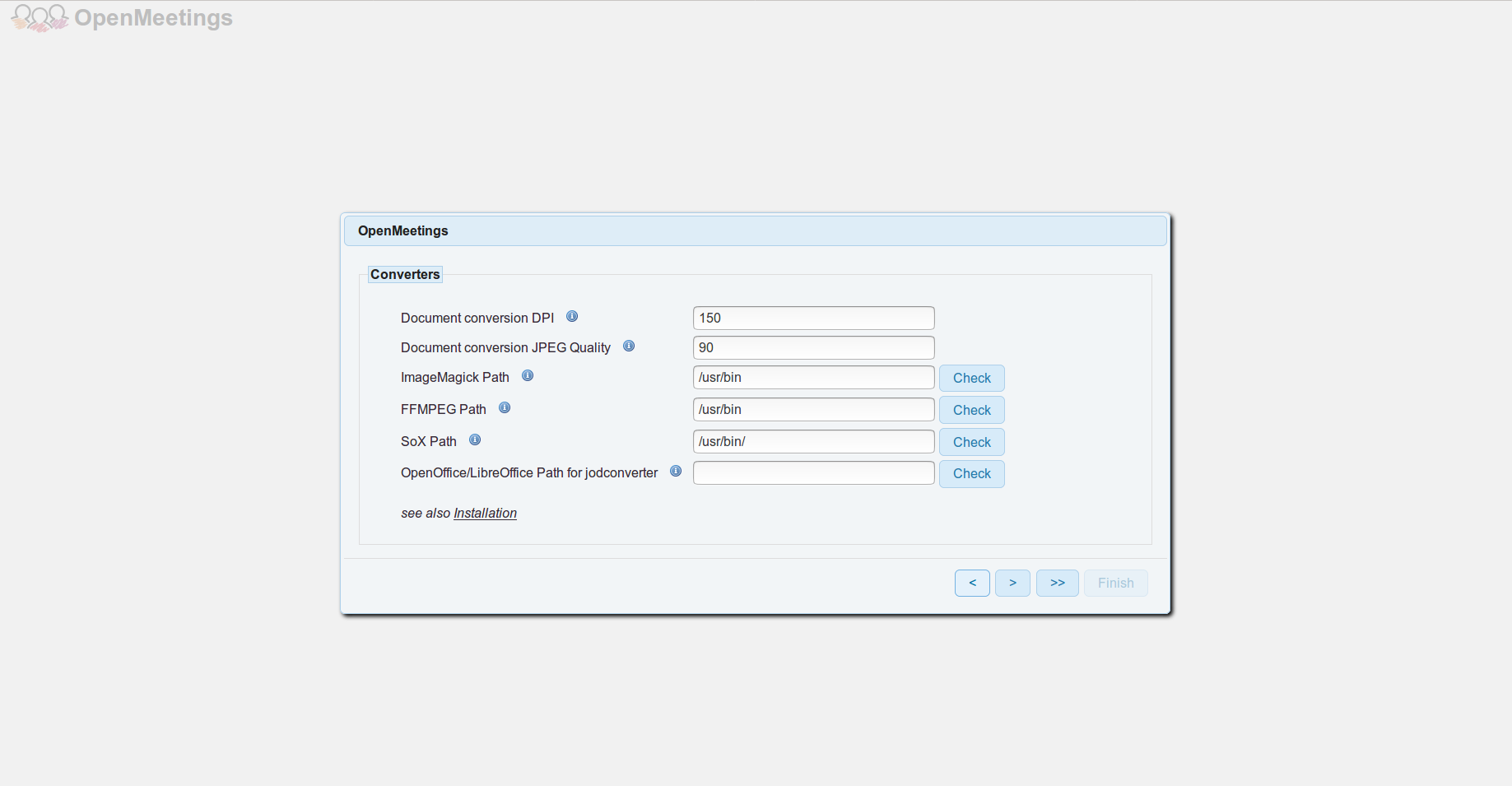 Set program paths like FFmpeg and ImageMagick