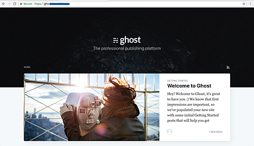 Ghost Blog running on Docker