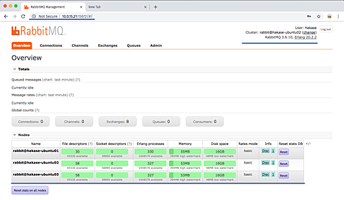 RabbitMQ Dashboard