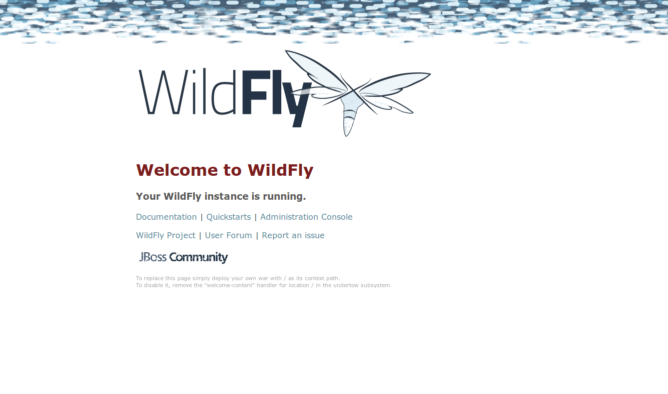 WildFly default page