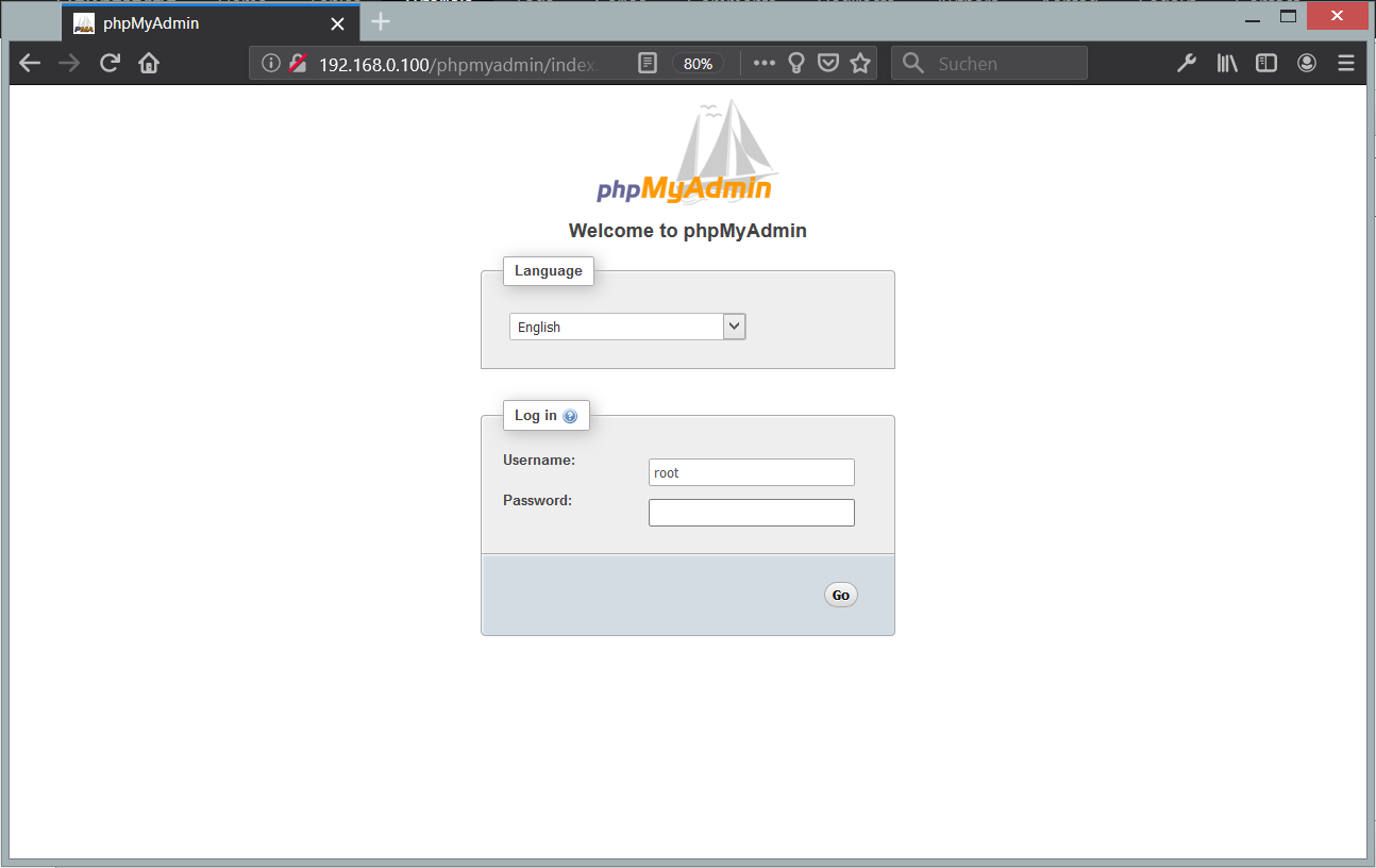 PHPMyAdmin Login