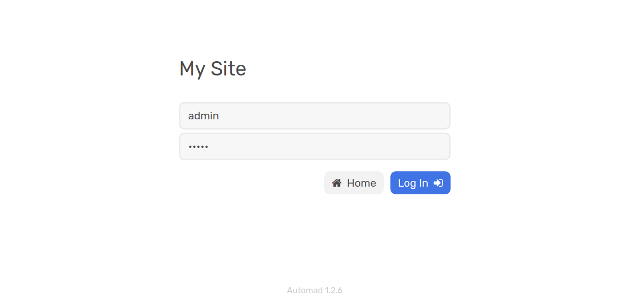 Login to your site