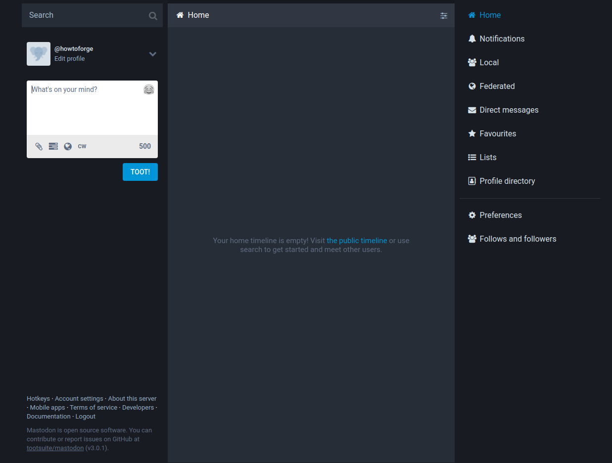 Mastodon Dashboard