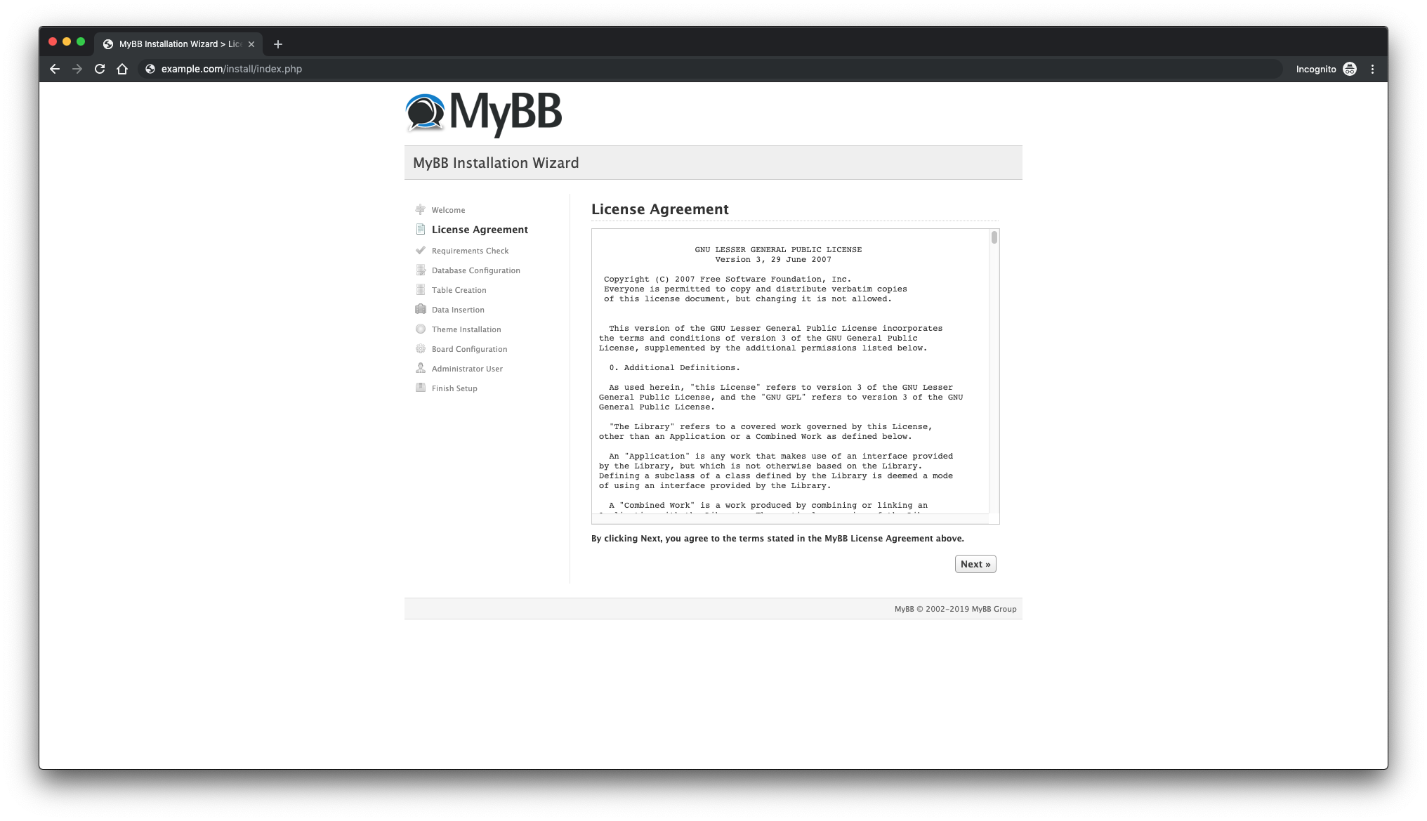 MyBB License