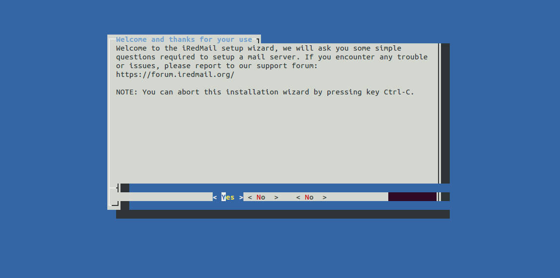 iRedMail Setup Wizard