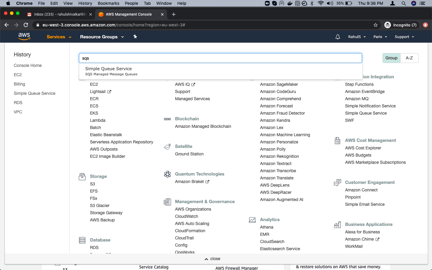 Create SQS Queue