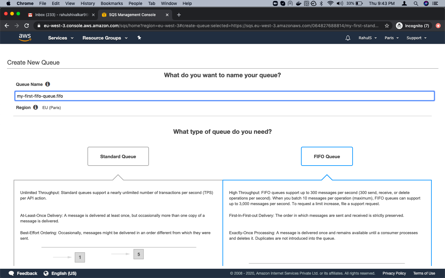 Create FIFO Queue