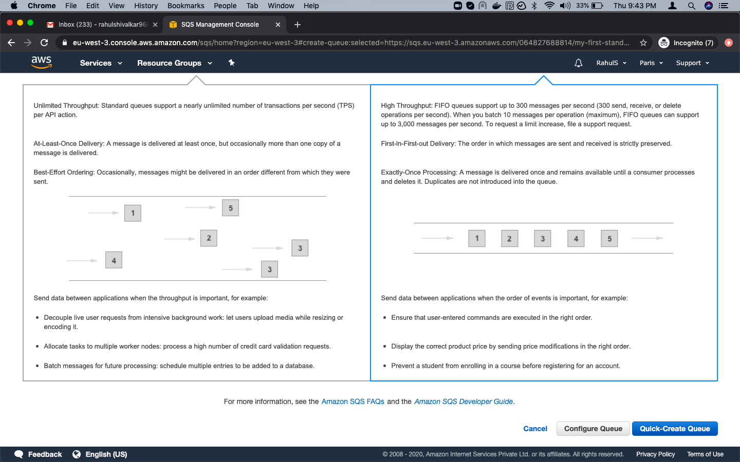 FIFO Queue resource group