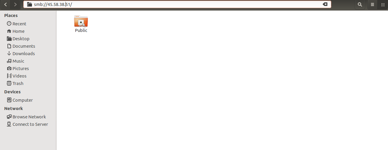 Samba share in File explorer