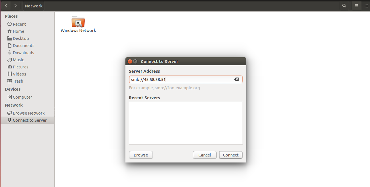 Access SAMBA from Gnome