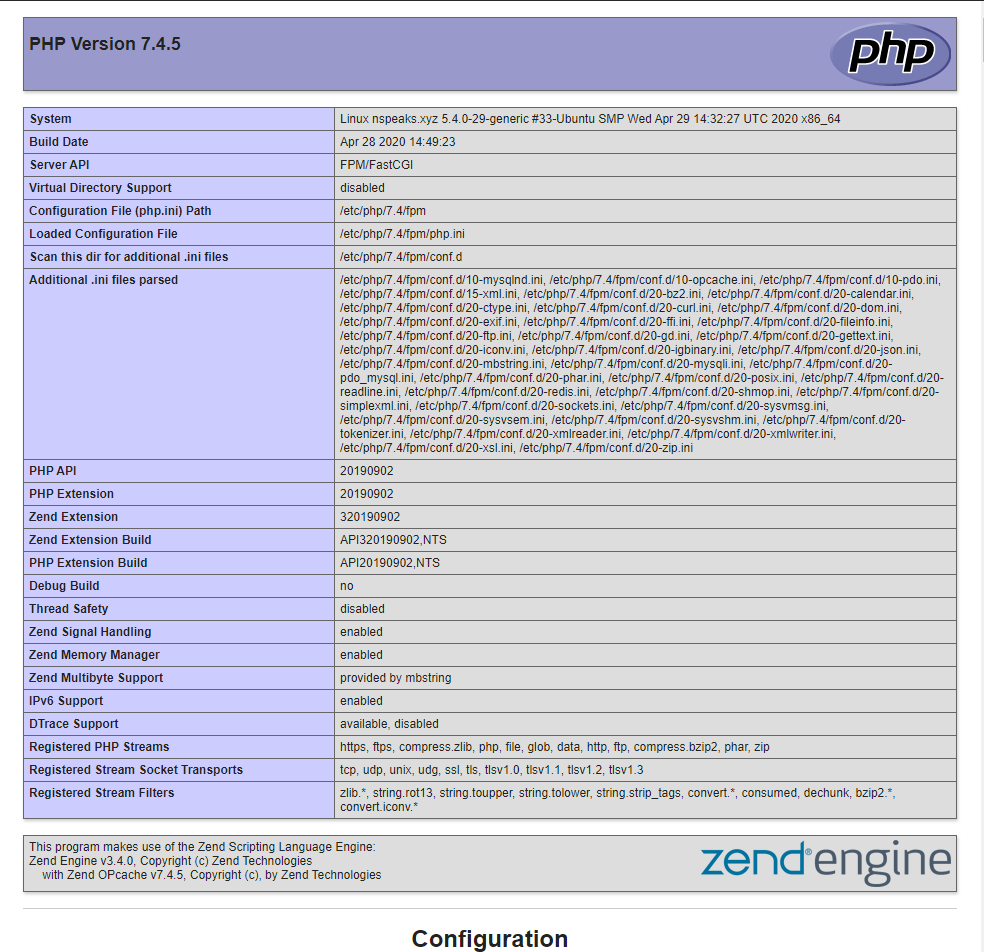 PHP Information