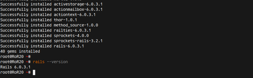 Install Ruby on Rails using Gem