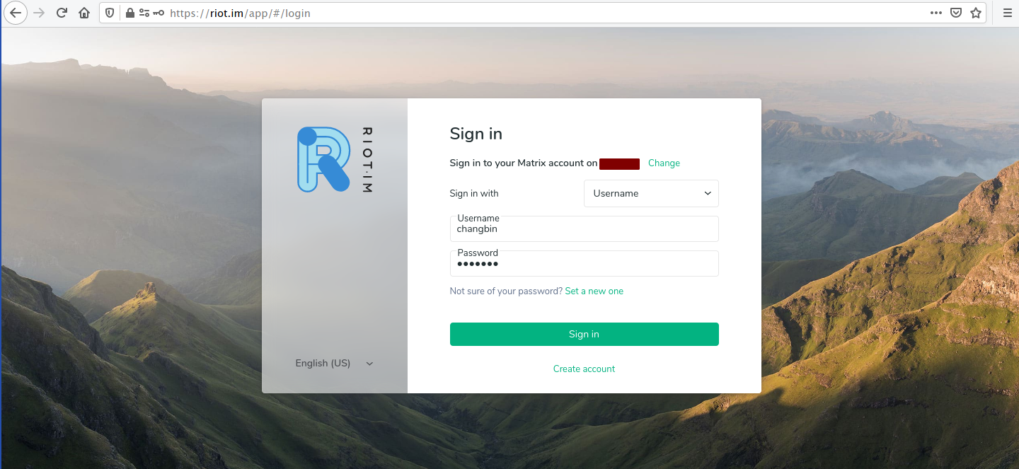 Sign In to Matrix Synapse using Riot 