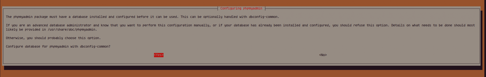 Configure phpMyAdmin Database and User