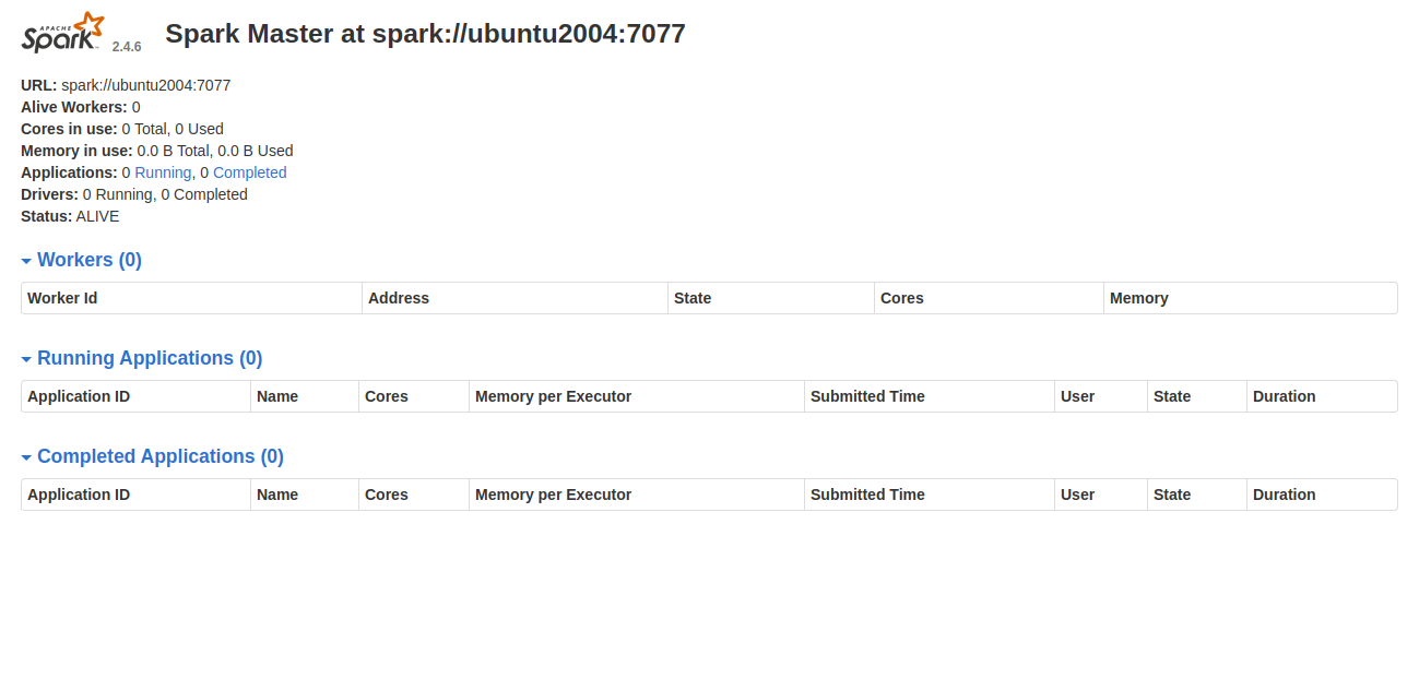 Apache Spark Web UI