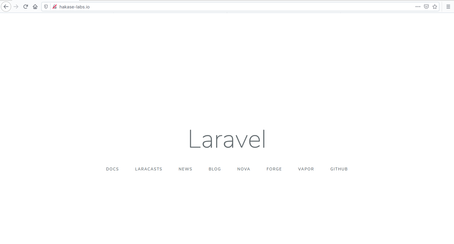 Laravel Default Page