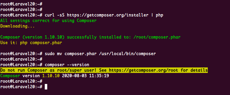 Install Composer on Ubuntu 20.04