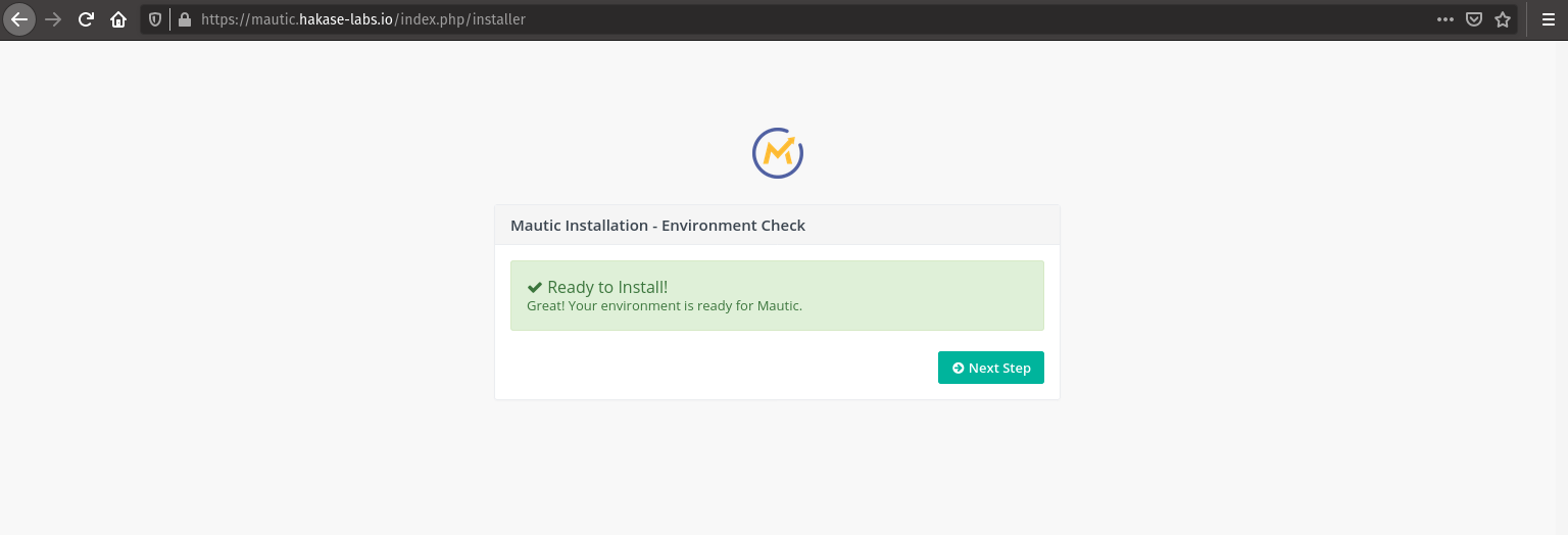 Mautic Check Environment for the Installation