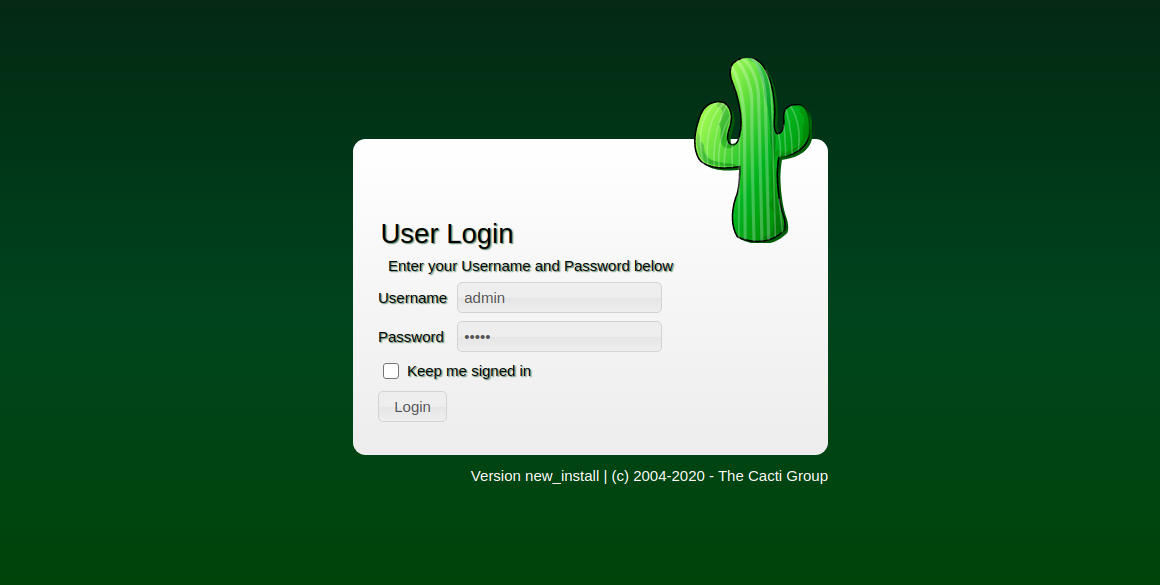 Cacti Login