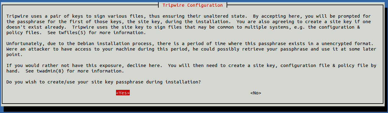 Tripwire Passphrase