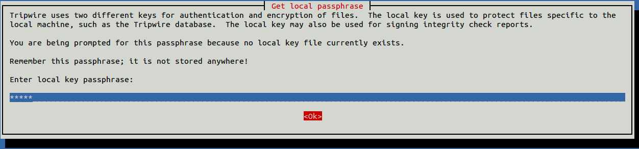 Set local passphrase