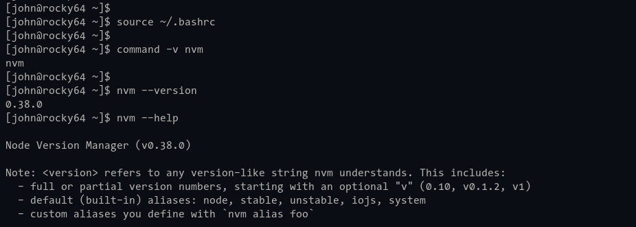 Verify NVM Installation