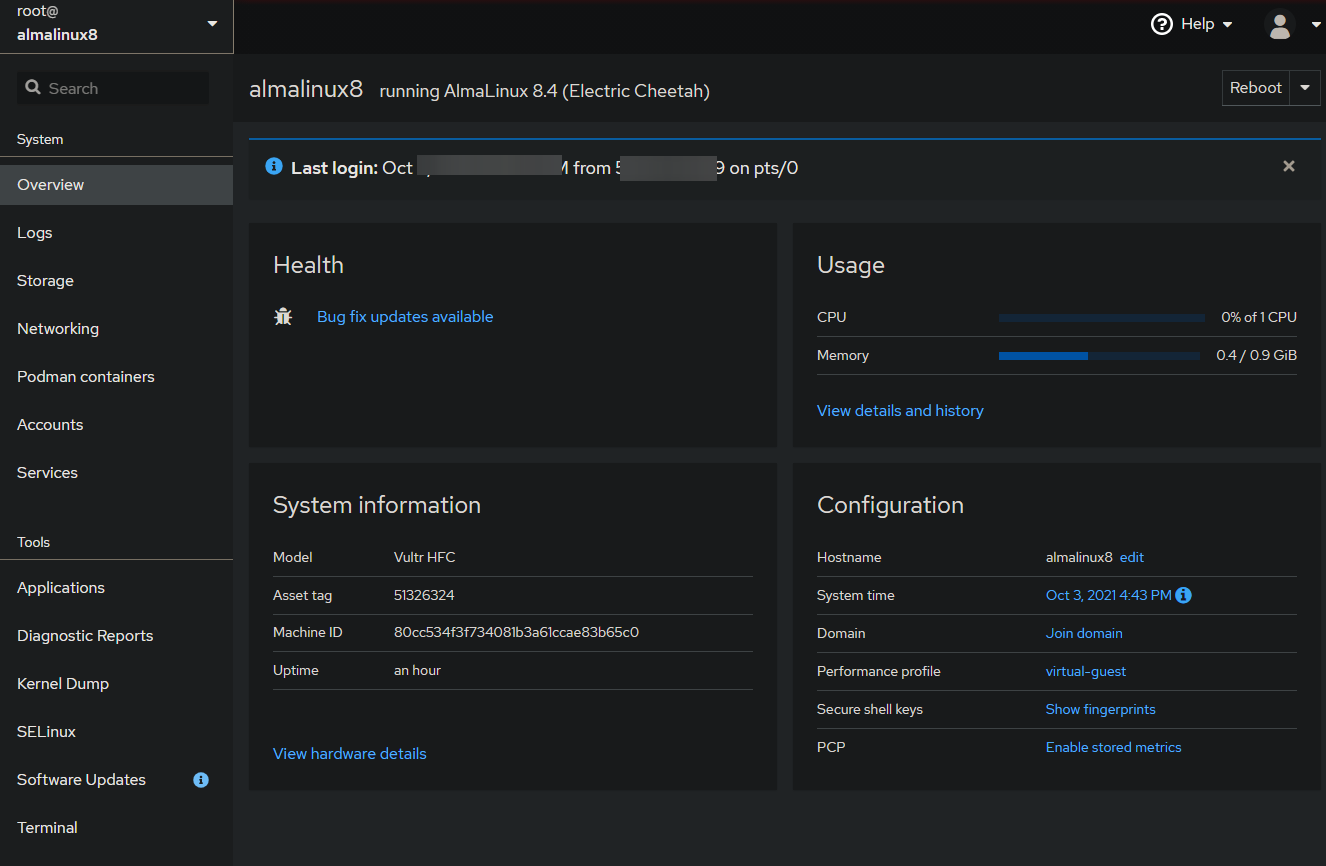 Accessing the Cockpit Web UI