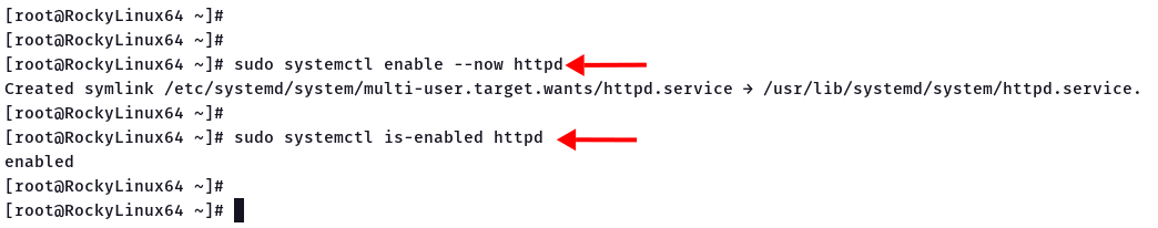 Start and enable httpd service