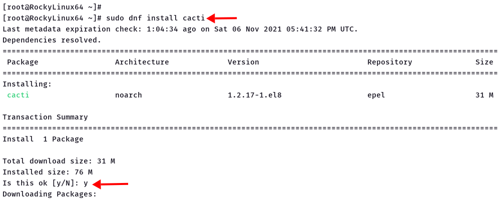 Install Cacti on Rocky Linux