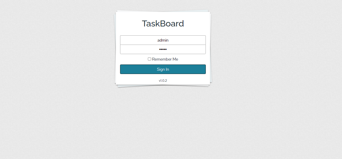 TaskBoard login