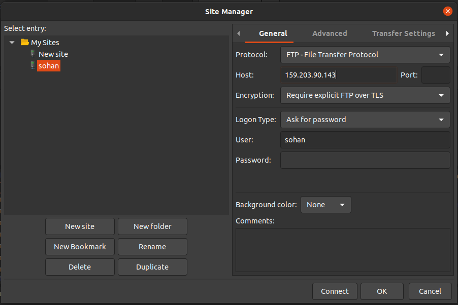 Access FTP over SSL/TLS