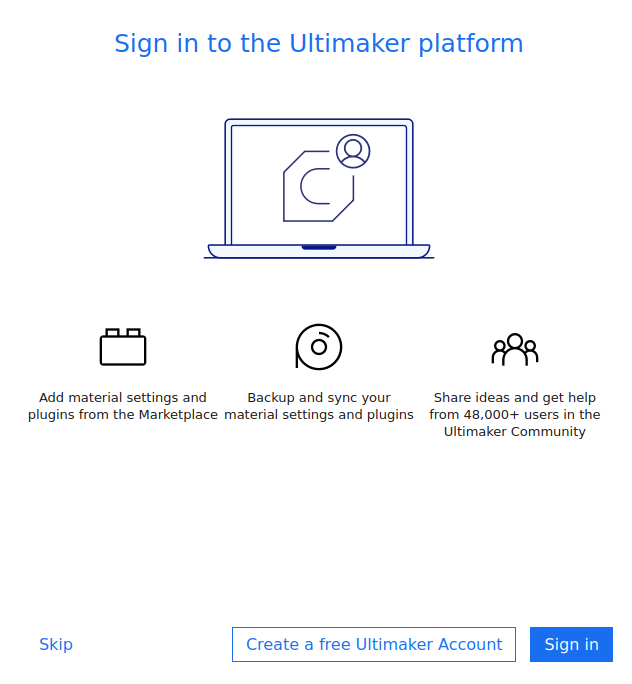 Ultimaker sign in