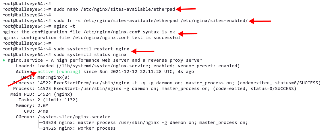 Setup Nginx as a reverse proxy for Etherpad