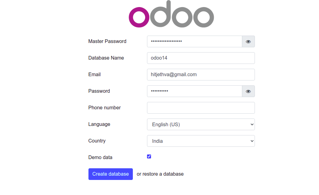 Odoo Setup