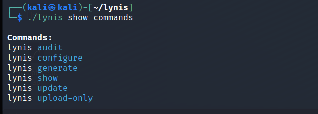 Lynis show Command