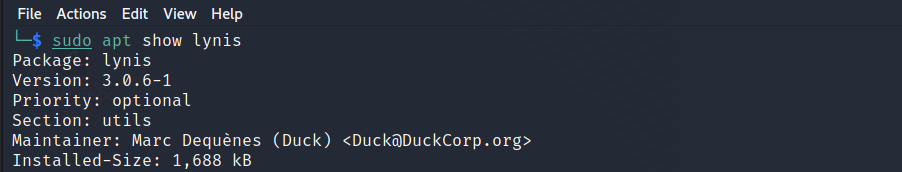 Lynis package details