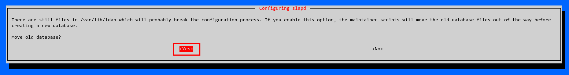 Move old slapd database