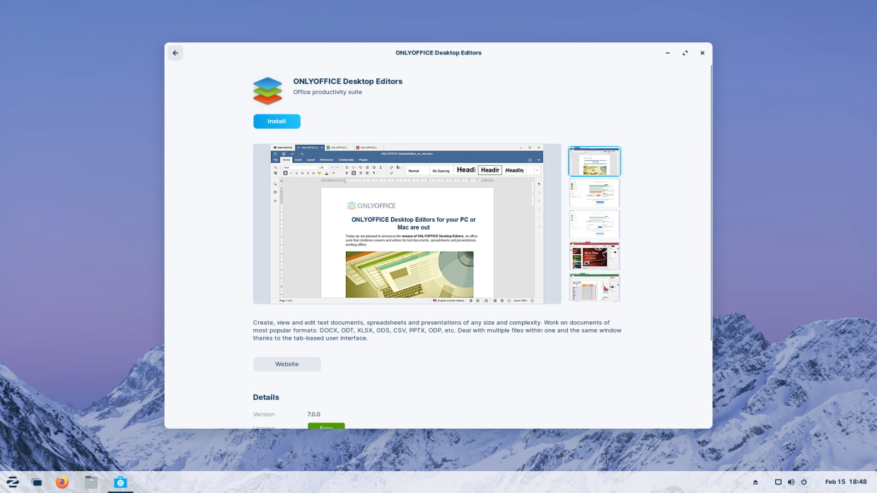 Install ONLYOFFICE on Zorin OS