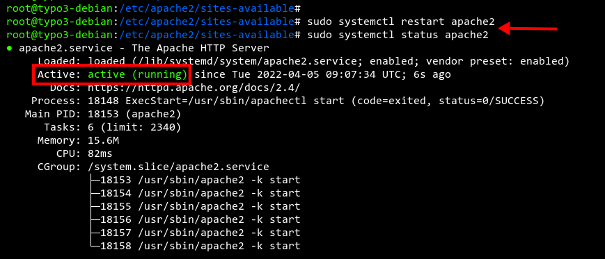 Checking Apache2 service