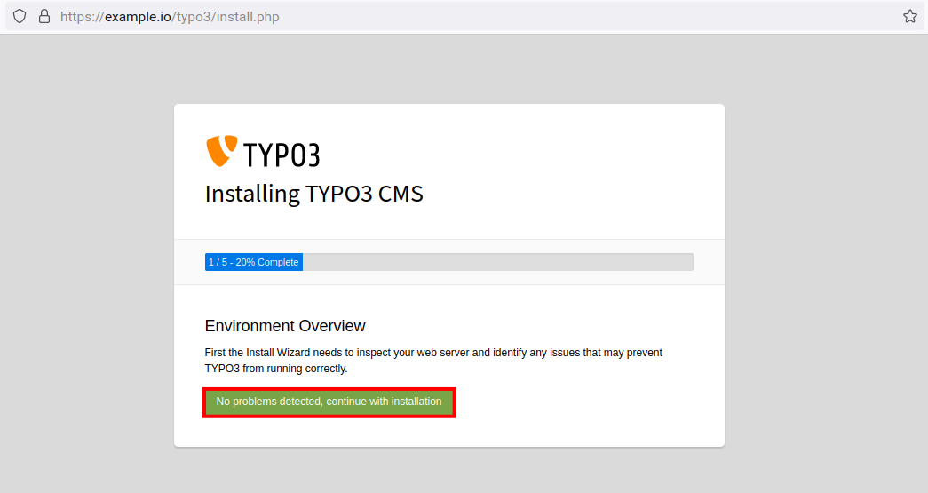 Installing TYPO3 CMS