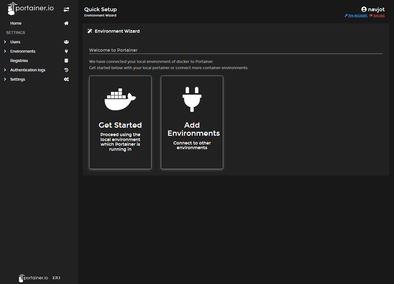 Portainer Dashboard