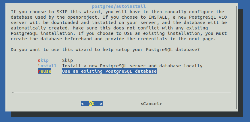 Configure PostgreSQL