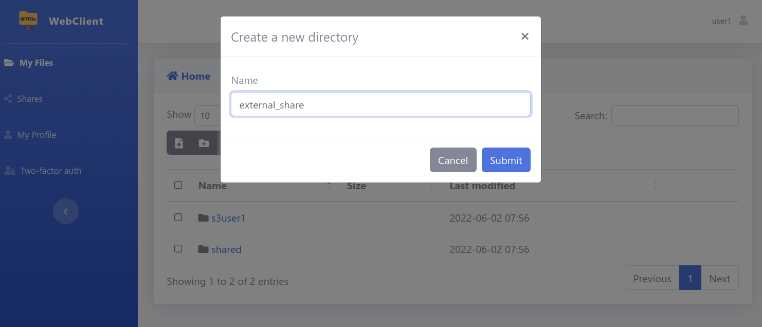 Create directory