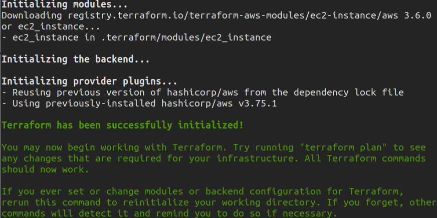 terraform init command