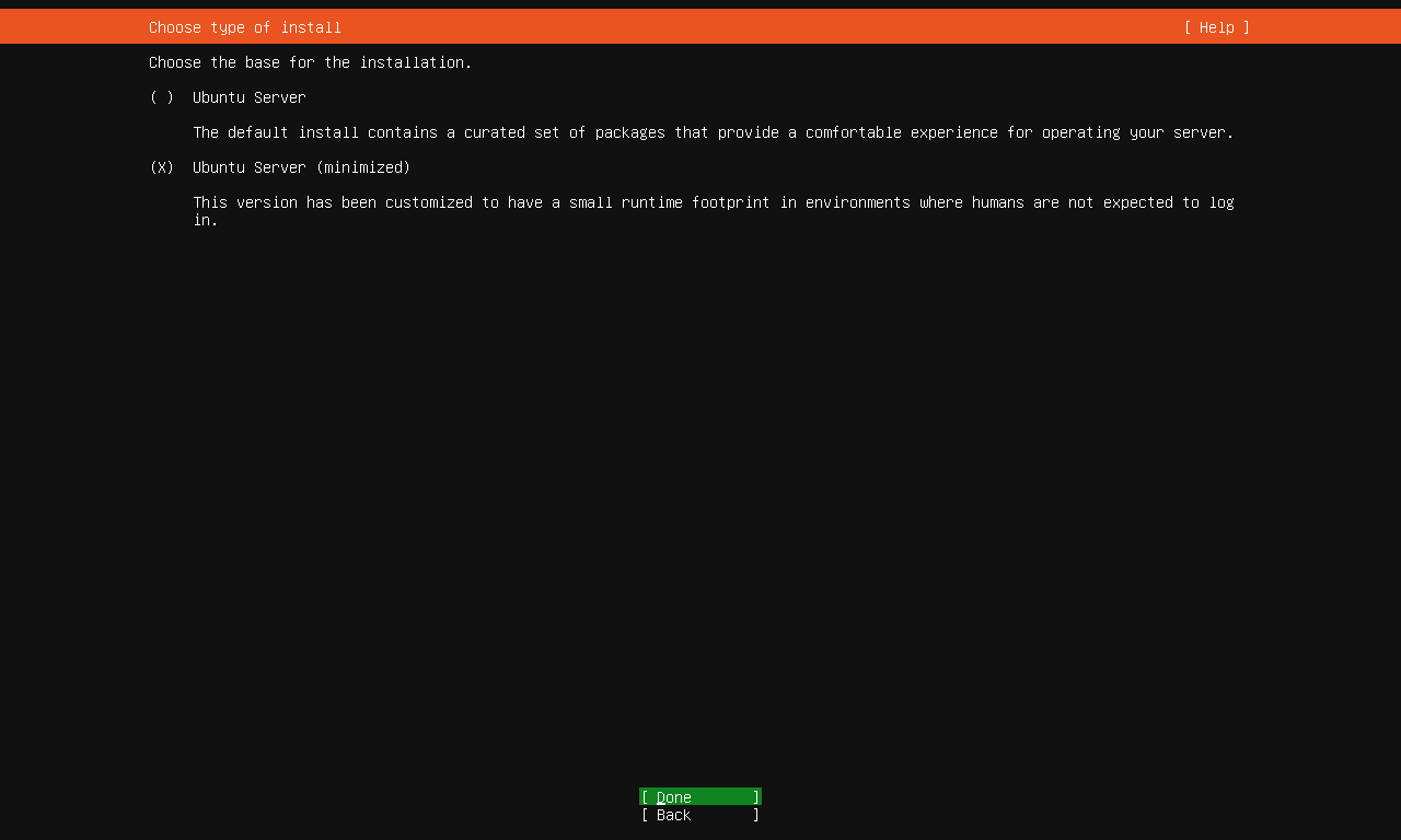 Ubuntu Server or Ubuntu Server Minimized